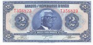 2 Gourdes p231A 1979 Haiti